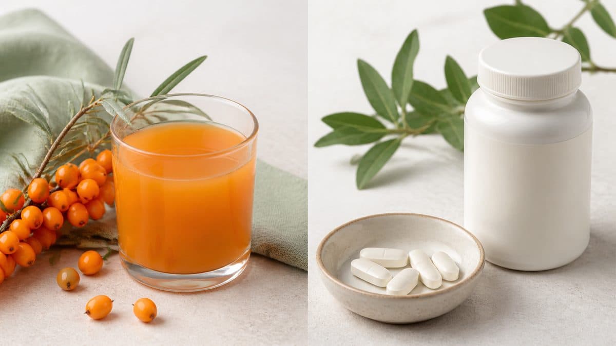 Sea Buckthorn Juice vs Vitamin C Tablets: Whole Food or Supplement?